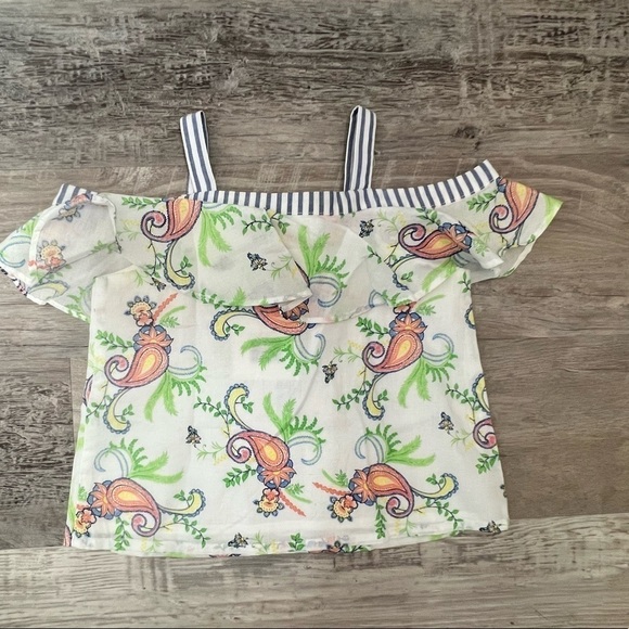 2/40 NWT Janie and Jack Paisley Off-The-Shoulder Top 18-24 Months - Picture 3 of 4